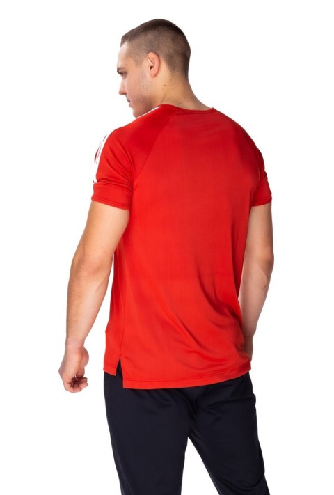 Czerwono-biały T-shirt męski Jumper : Kolor - Czerwony + Biały, Rozmiar - 48/S Czerwono-biały T-shirt męski Jumper : Kolor - Czerwony + Biały, Rozmiar - 48/S