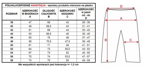 Półhalkospodnie damskie Anastazja szeroka nogawka : Kolor - Beżowy, Rozmiar - 38 Półhalkospodnie damskie Anastazja szeroka nogawka : Kolor - Beżowy, Rozmiar - 38
