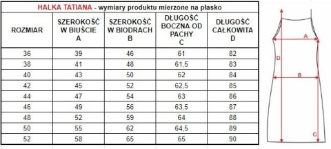 Halka przed kolano Tatiana : Kolor - Czarny, Rozmiar - 50 Halka przed kolano Tatiana : Kolor - Czarny, Rozmiar - 50