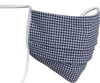 Maseczka ochronna z troczkami wiązana vistex : Kolor - Biały - Paski, Rozmiar - one size