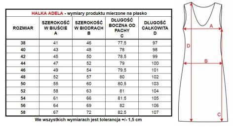 Halka damska Adela z ładnym dekoltem pod sukienkę : Kolor - Czarny, Rozmiar - 52 Halka damska Adela z ładnym dekoltem pod sukienkę : Kolor - Czarny, Rozmiar - 52