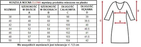 Koszula nocna damska Elena wygodna : Kolor - Miętowy, Rozmiar - 42 Koszula nocna damska Elena wygodna : Kolor - Miętowy, Rozmiar - 42