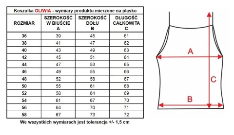 Koszulka damska Oliwia na ramiączkach : Kolor - Beżowy, Rozmiar - 58 Koszulka damska Oliwia na ramiączkach : Kolor - Beżowy, Rozmiar - 58